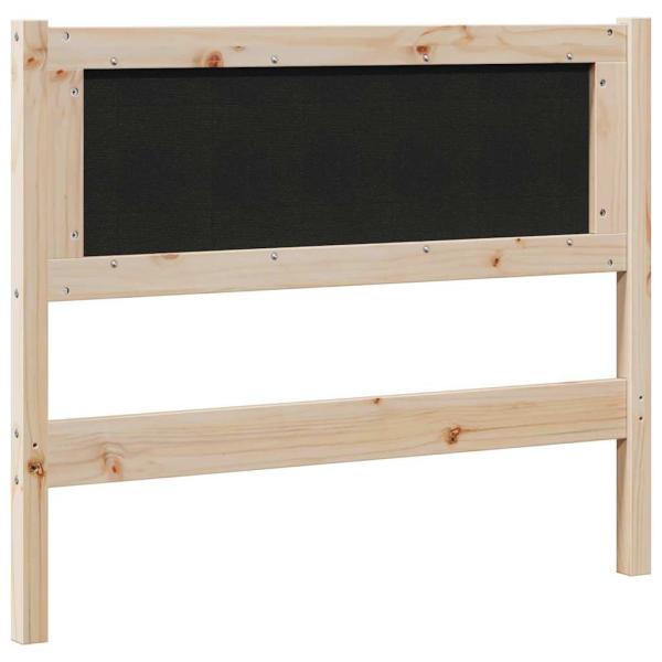 Gepolstertes Kopfteil Braun 100 cm Massivholz Kiefer und Stoff