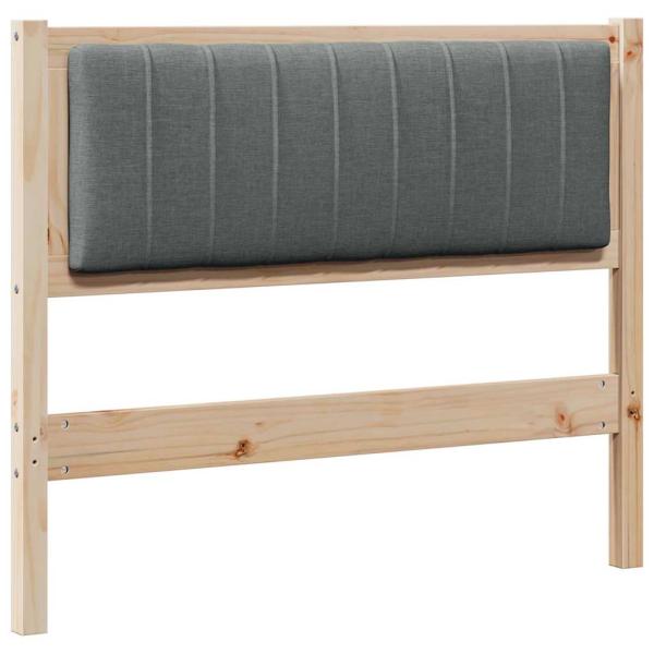 Gepolstertes Kopfteil Braun 100 cm Massives Kiefernholz