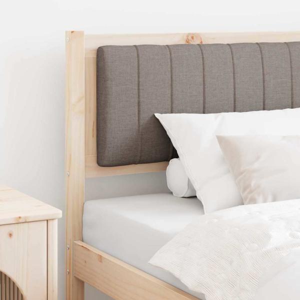 ARDEBO.de - Gepolstertes Kopfteil Braun 100 cm Massivholz Kiefer und Stoff