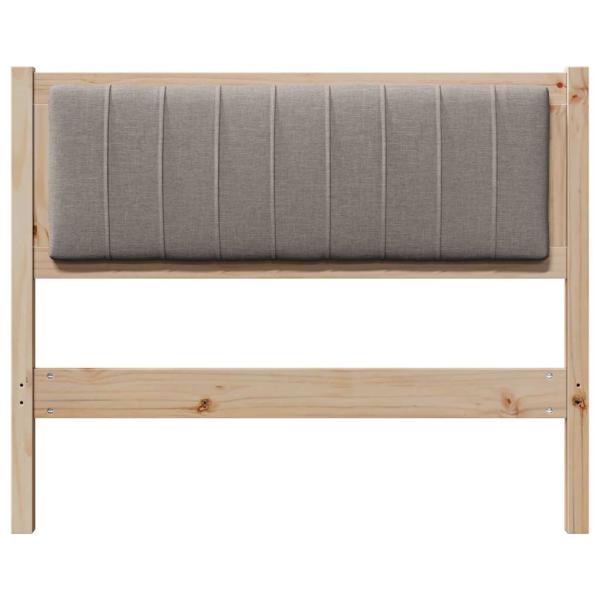 Gepolstertes Kopfteil Braun 100 cm Massivholz Kiefer und Stoff