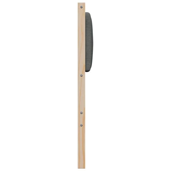 Gepolstertes Kopfteil Braun 80 cm Massivholz Kiefer und Stoff