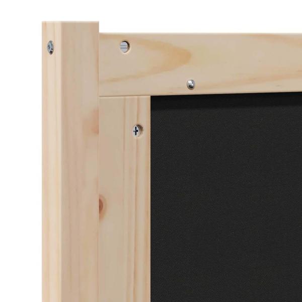 Gepolstertes Kopfteil Braun 80 cm Massivholz Kiefer und Stoff