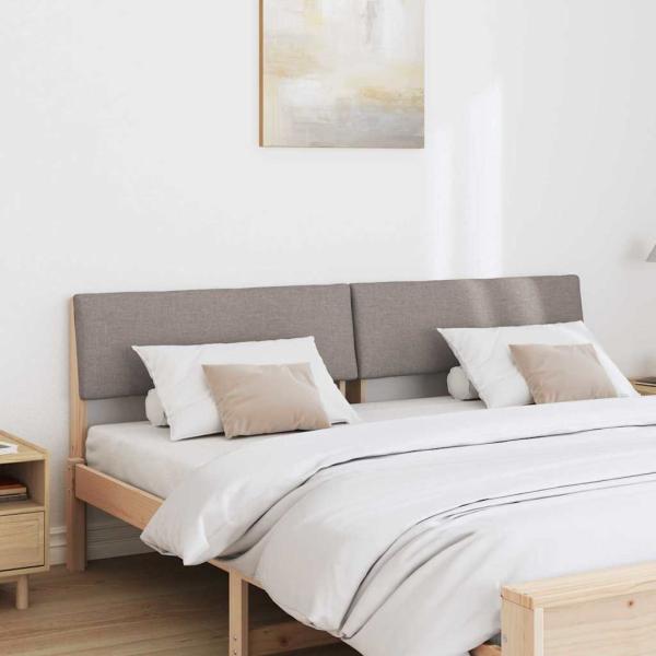 Gepolstertes Kopfteil Taupe 200 cm Massives Kiefernholz