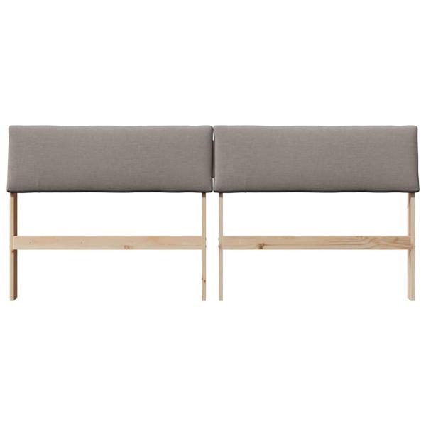 Gepolstertes Kopfteil Taupe 200 cm Massives Kiefernholz