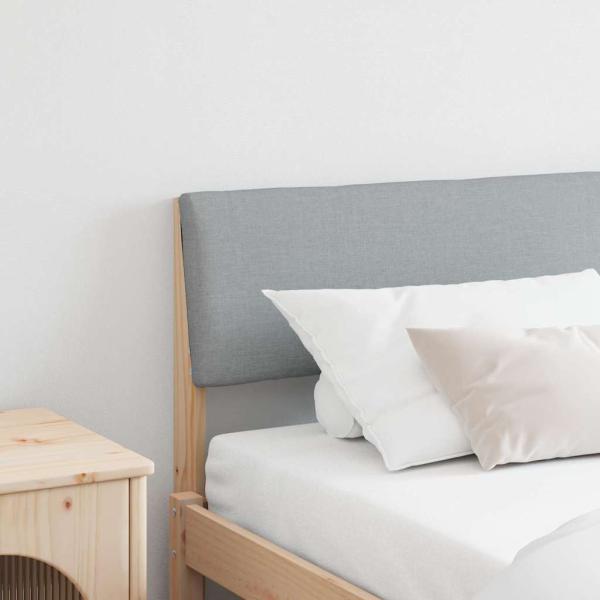 ARDEBO.de - Gepolstertes Kopfteil Hellgrau 180 cm Massives Kiefernholz