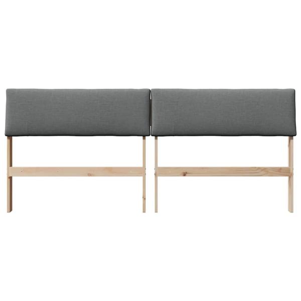 ARDEBO.de - Gepolstertes Kopfteil Dunkelgrau 180 cm Massives Kiefernholz