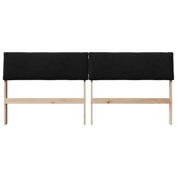 ARDEBO.de - Gepolstertes Kopfteil Schwarz 180 cm Massives Kiefernholz