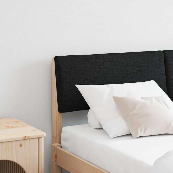 ARDEBO.de - Gepolstertes Kopfteil Schwarz 160 cm Massives Kiefernholz