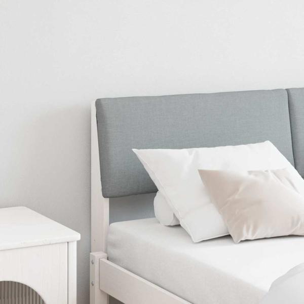 ARDEBO.de - Gepolstertes Kopfteil Hellgrau 160 cm Massives Kiefernholz
