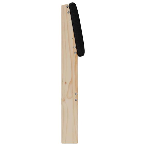 Gepolstertes Kopfteil Schwarz 150 cm Massives Kiefernholz
