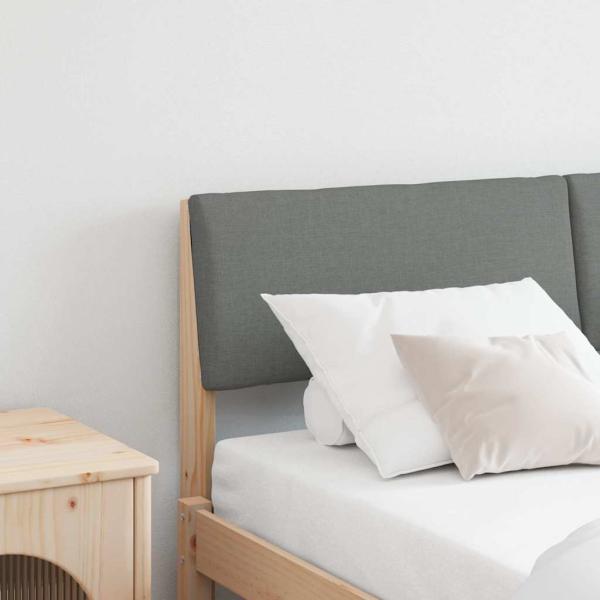 ARDEBO.de - Gepolstertes Kopfteil Dunkelgrau 135 cm Massives Kiefernholz
