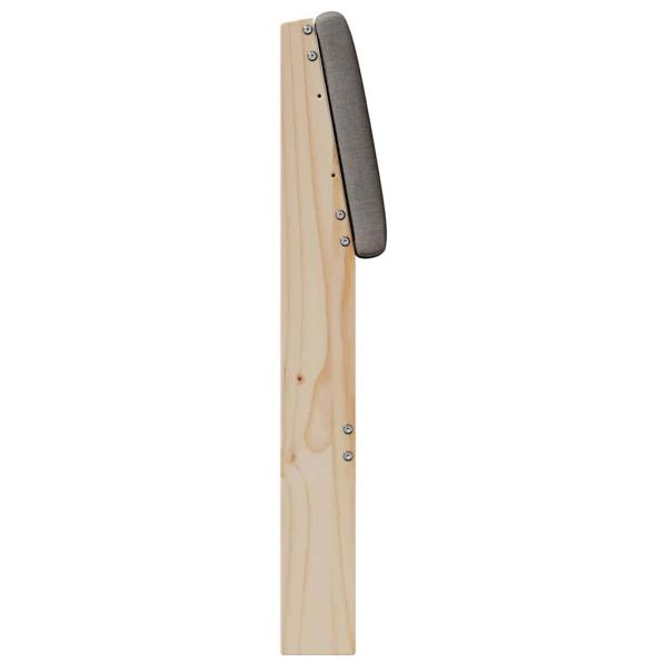 Gepolstertes Kopfteil Taupe 135 cm Massives Kiefernholz