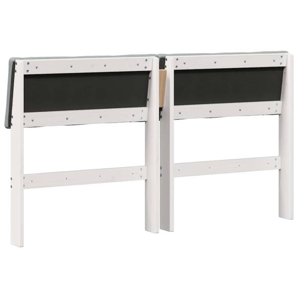 Gepolstertes Kopfteil Hellgrau 135 cm Massives Kiefernholz