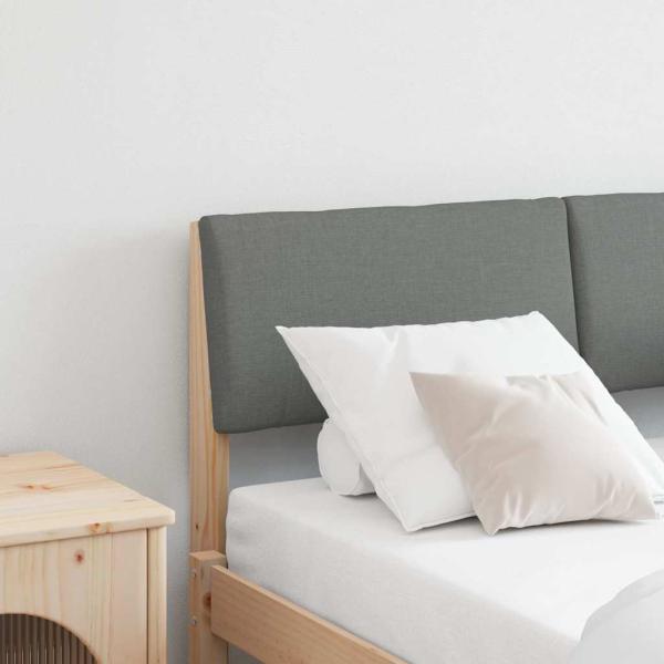 ARDEBO.de - Gepolstertes Kopfteil Dunkelgrau 120 cm Massives Kiefernholz