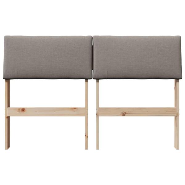 ARDEBO.de - Gepolstertes Kopfteil Taupe 120 cm Massives Kiefernholz