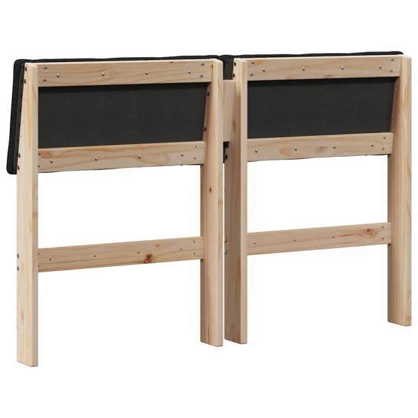 Gepolstertes Kopfteil Taupe 120 cm Massives Kiefernholz