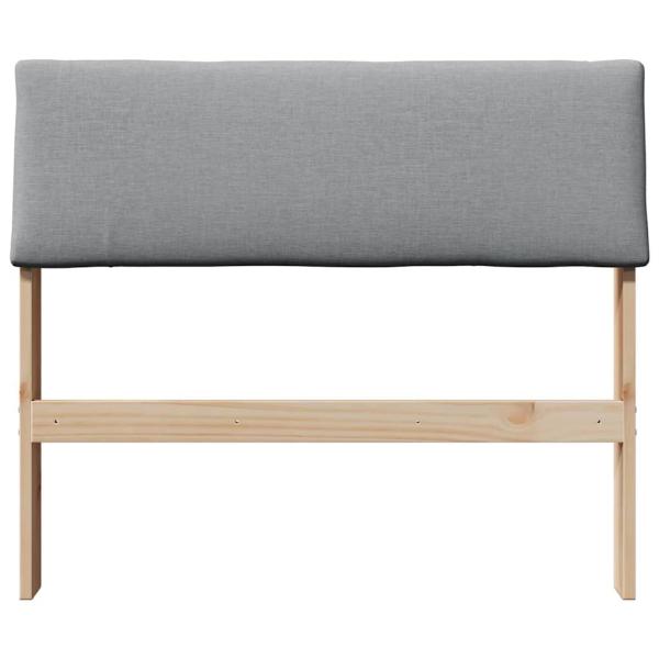 ARDEBO.de - Gepolstertes Kopfteil Hellgrau 100 cm Massives Kiefernholz