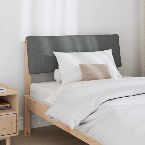 Gepolstertes Kopfteil Dunkelgrau 100 cm Massives Kiefernholz