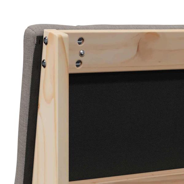 Gepolstertes Kopfteil Taupe 100 cm Massives Kiefernholz