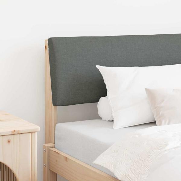 ARDEBO.de - Gepolstertes Kopfteil Dunkelgrau 90 cm Massives Kiefernholz