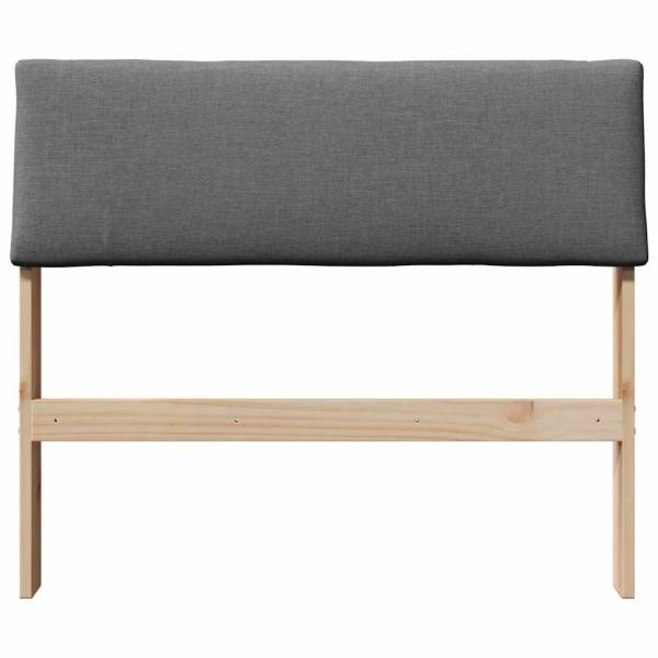 Gepolstertes Kopfteil Dunkelgrau 90 cm Massives Kiefernholz