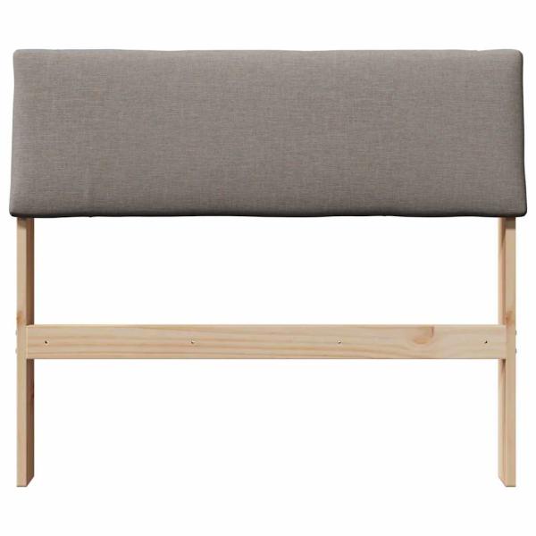 Gepolstertes Kopfteil Taupe 90 cm Massives Kiefernholz