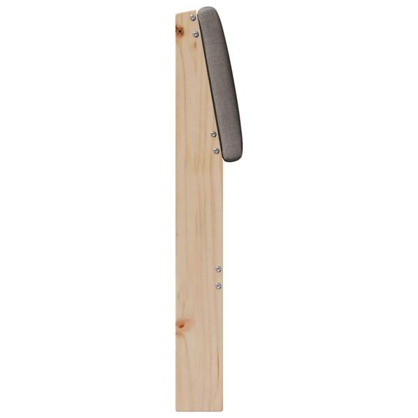 Gepolstertes Kopfteil Taupe 90 cm Massives Kiefernholz