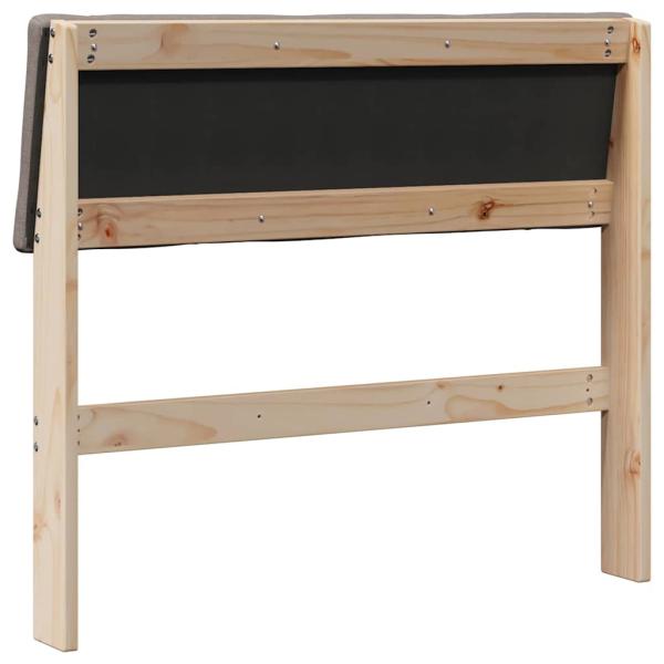 Gepolstertes Kopfteil Taupe 90 cm Massives Kiefernholz