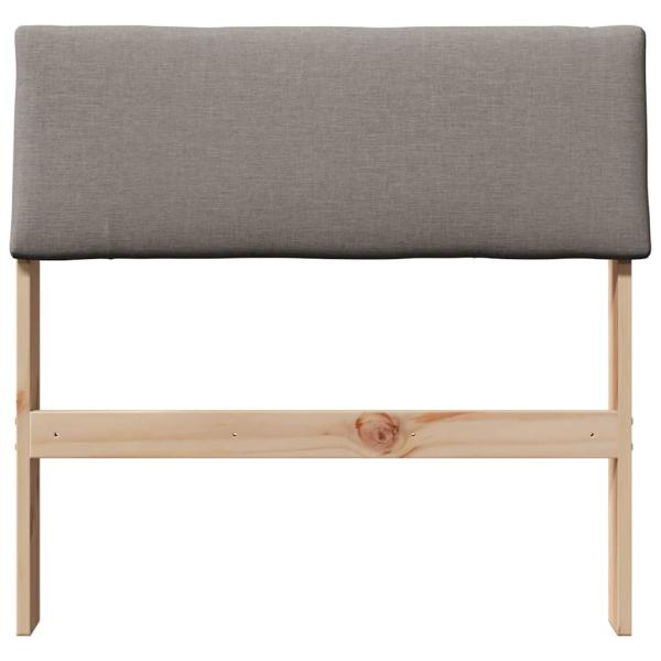 Gepolstertes Kopfteil Taupe 80 cm Massives Kiefernholz