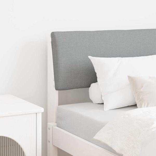 ARDEBO.de - Gepolstertes Kopfteil Hellgrau 80 cm Massives Kiefernholz