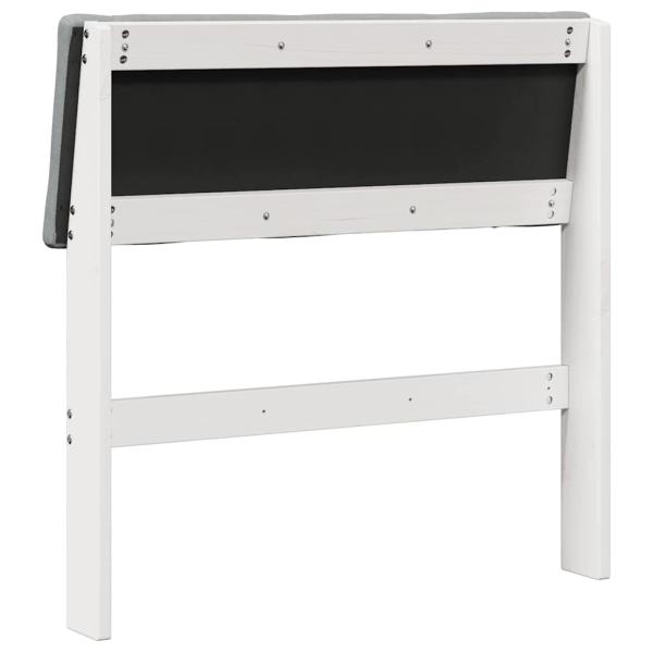 Gepolstertes Kopfteil Hellgrau 80 cm Massives Kiefernholz