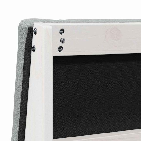 Gepolstertes Kopfteil Hellgrau 75 cm Massives Kiefernholz