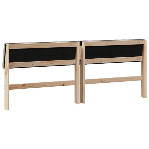 Gepolstertes Kopfteil Hellgrau 200 cm Massives Kiefernholz