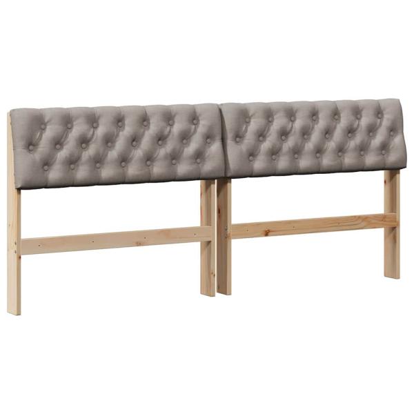 Gepolstertes Kopfteil Taupe 180 cm Massives Kiefernholz