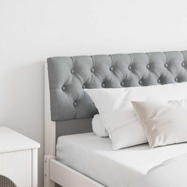 ARDEBO.de - Gepolstertes Kopfteil Hellgrau 180 cm Massives Kiefernholz