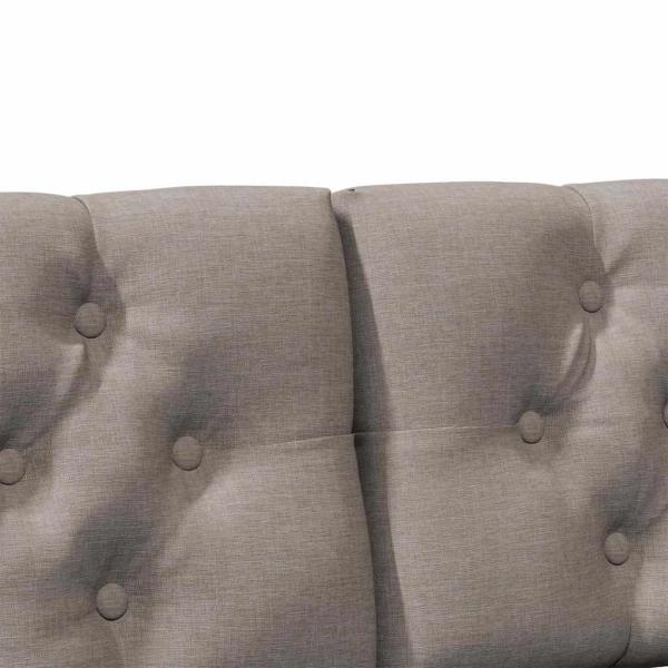 Gepolstertes Kopfteil Taupe 150 cm Massives Kiefernholz