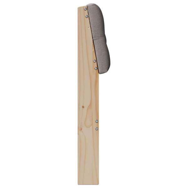 Gepolstertes Kopfteil Taupe 150 cm Massives Kiefernholz