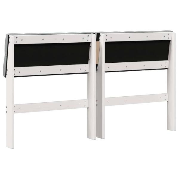 Gepolstertes Kopfteil Hellgrau 150 cm Massives Kiefernholz