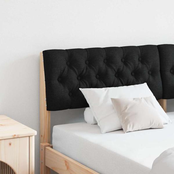 ARDEBO.de - Gepolstertes Kopfteil Schwarz 140 cm Massives Kiefernholz