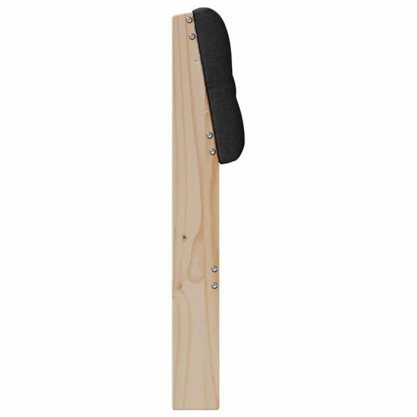 Gepolstertes Kopfteil Schwarz 140 cm Massives Kiefernholz