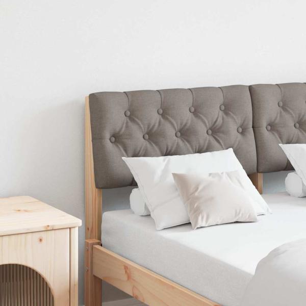 ARDEBO.de - Gepolstertes Kopfteil Taupe 120 cm Massives Kiefernholz
