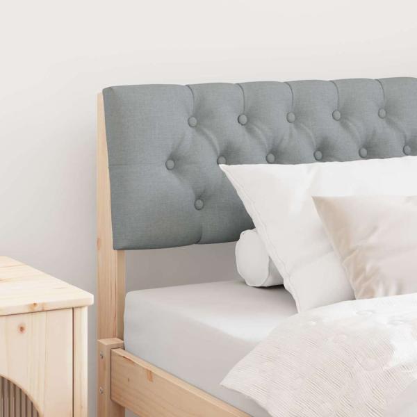 ARDEBO.de - Gepolstertes Kopfteil Hellgrau 100 cm Massives Kiefernholz