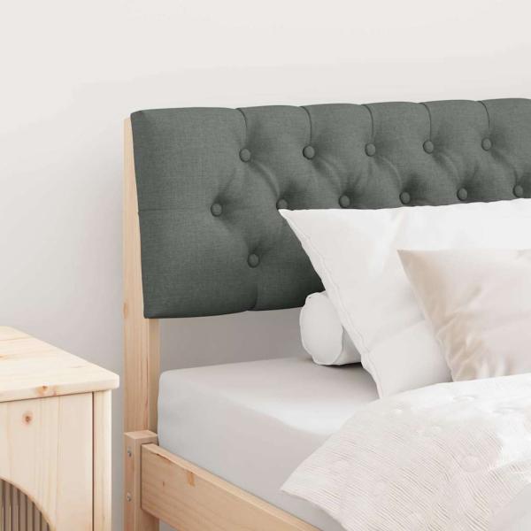 ARDEBO.de - Gepolstertes Kopfteil Dunkelgrau 100 cm Massives Kiefernholz