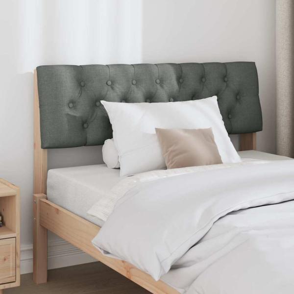 Gepolstertes Kopfteil Dunkelgrau 100 cm Massives Kiefernholz