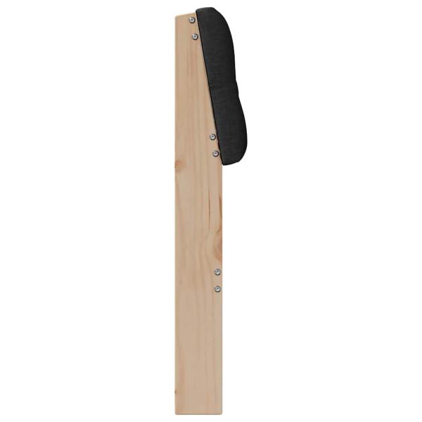 Gepolstertes Kopfteil Schwarz 100 cm Massives Kiefernholz