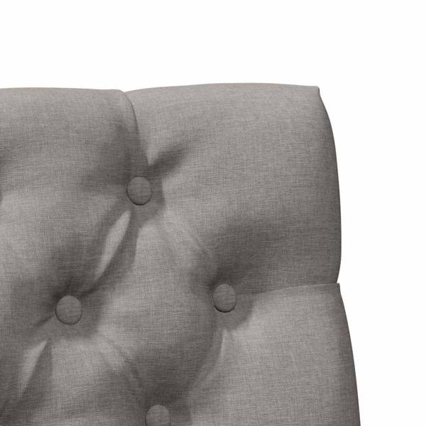 Gepolstertes Kopfteil Taupe 100 cm Massives Kiefernholz