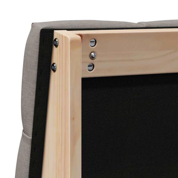 Gepolstertes Kopfteil Taupe 100 cm Massives Kiefernholz