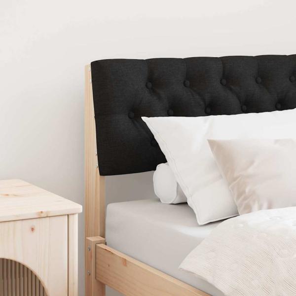 ARDEBO.de - Gepolstertes Kopfteil Schwarz 75 cm Massives Kiefernholz