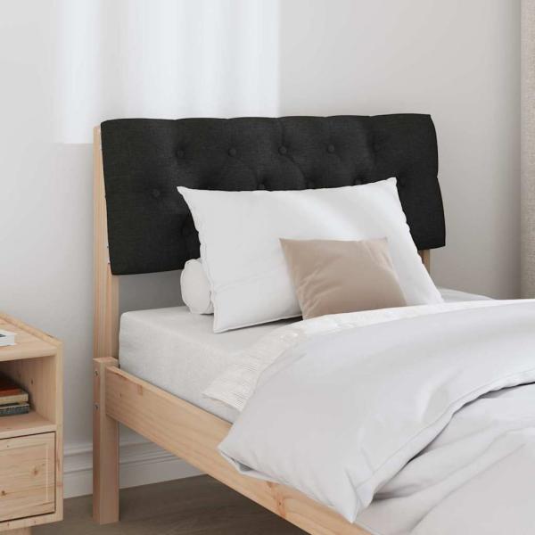 Gepolstertes Kopfteil Schwarz 75 cm Massives Kiefernholz