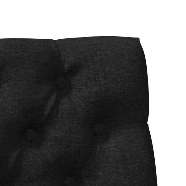 Gepolstertes Kopfteil Schwarz 75 cm Massives Kiefernholz
